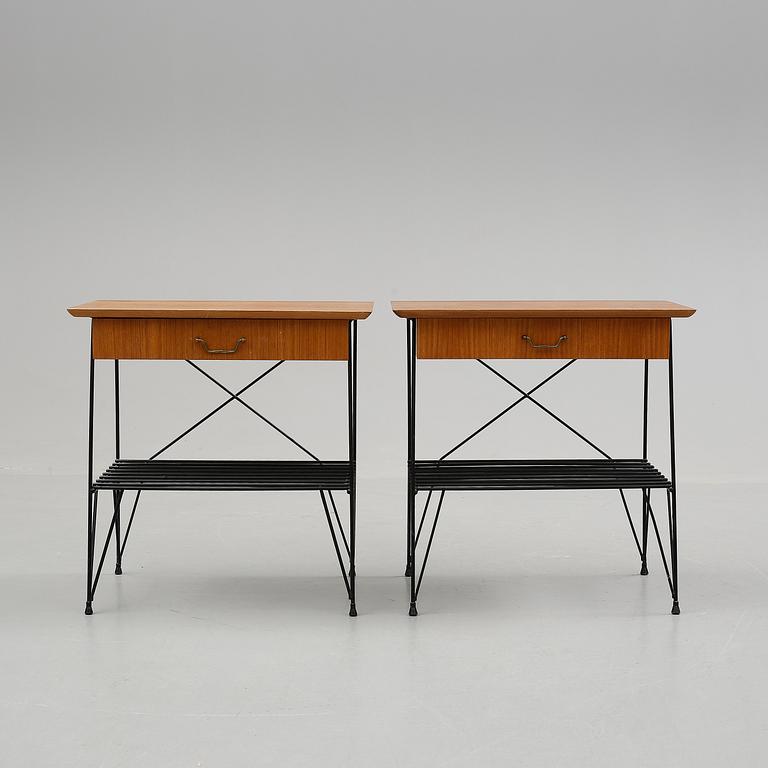 SÄNGBORD, ett par, 1950-tal.