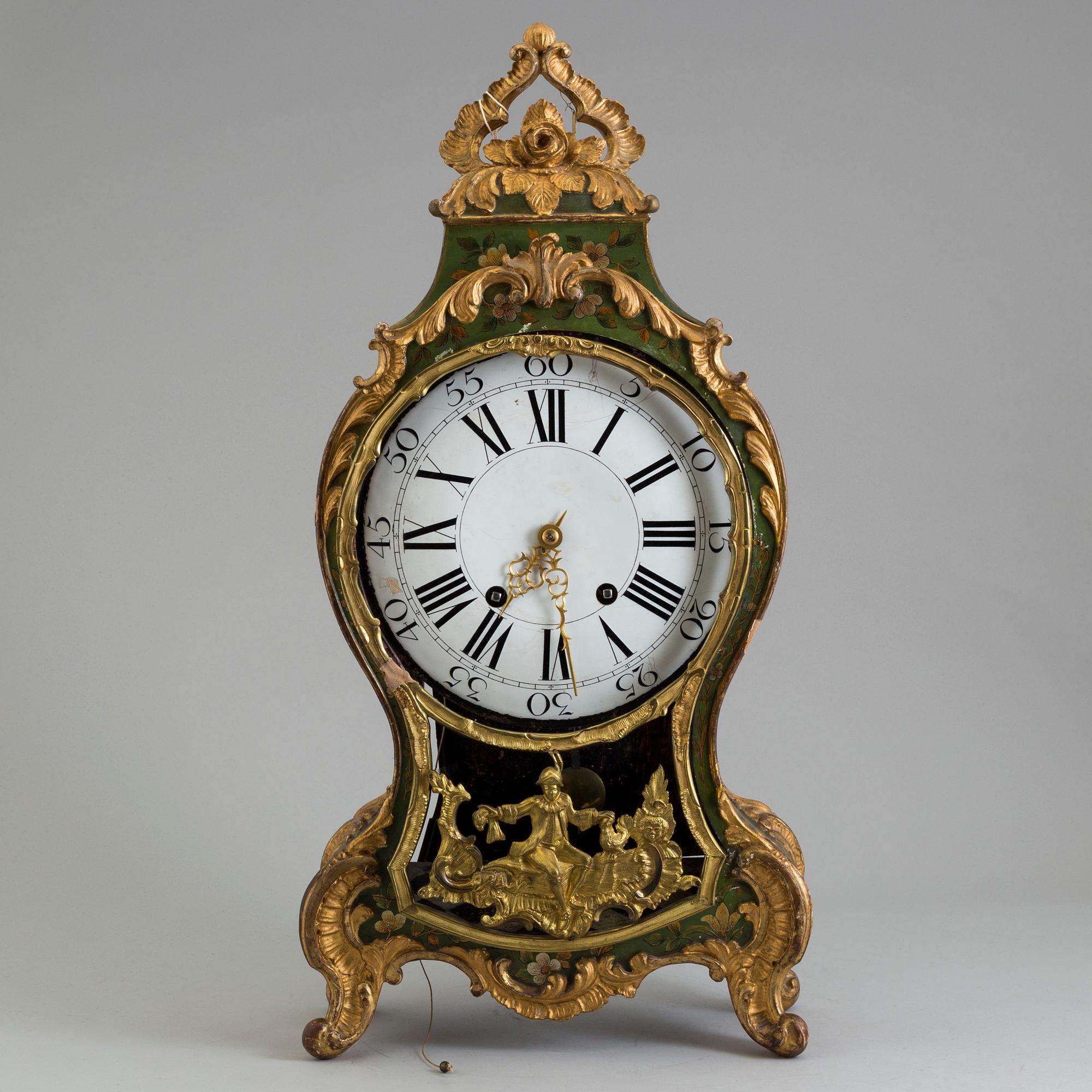 A Swedish Rococo 18th century bracket clock.