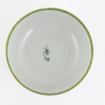 A large enamelled punch bowl, Qing dynasty, Qianlong (1736-95). With monogram CFJ or CJJ.