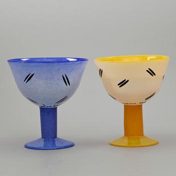 SKÅLAR, 2 st, glas, Kosta Boda Ulrica Hydman-Vallen.