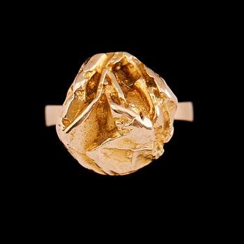 RING, 14 k guld, Lapponia, Björn Weckström, Finland 1979. Vikt 7 g.