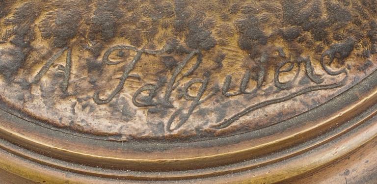 ALEXANDRE FALGUIÈRE, bronze, sculpture, signed.