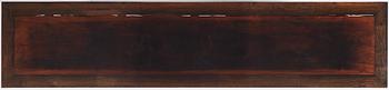 A massive zitan recessed-leg long table 'Jiaotousun Qiotouan', Qing dynasty, 19th century.