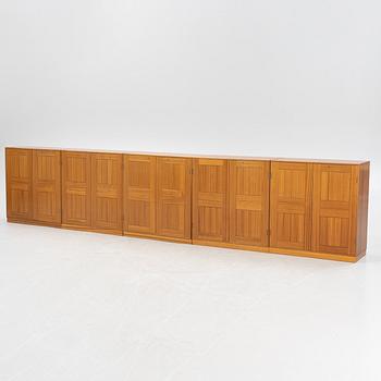 Mogens Koch, five 'Byggereolen' cabinets, Rud Rasmussens Snedkerier, Denmark, second half of the 20th century.