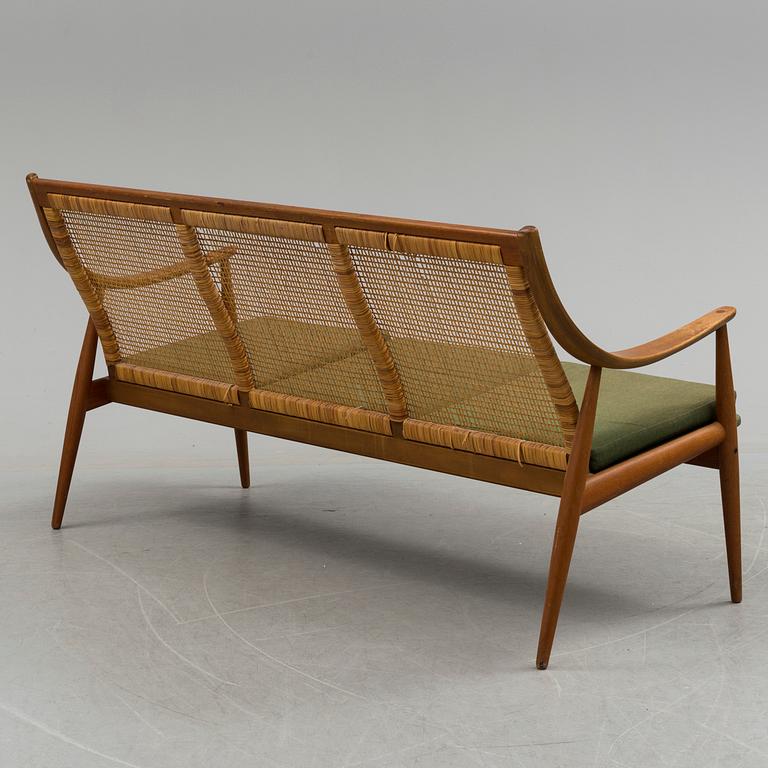 A Orla Mølgaard-Nielsen and Peter Hvidt sofa and armchair model FD 146 from France & Son, Denmark, 1950s.
