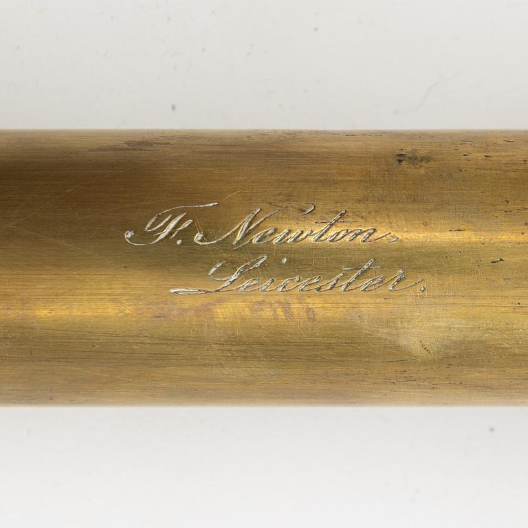 A telescope by F Newton Leicester, 19th century.