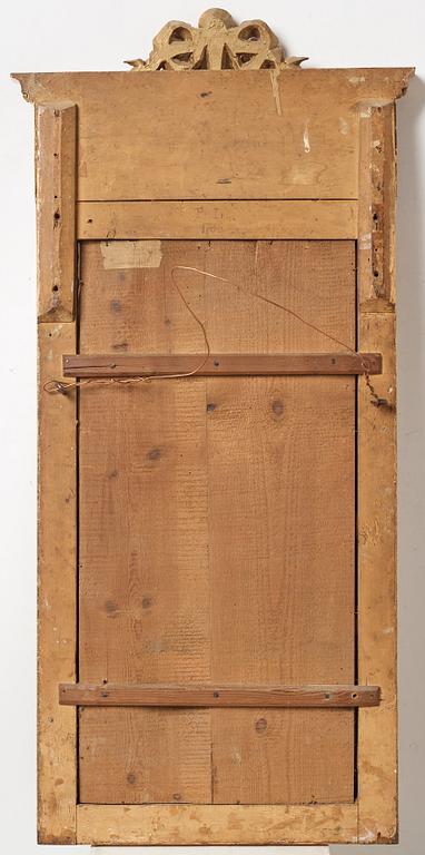 SPEGEL, av Pehr Ljung 1786 (1743-1819), bildhuggare i Stockholm, gustaviansk.