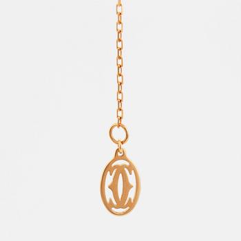 Cartier, collier med diamant och rosa safir.