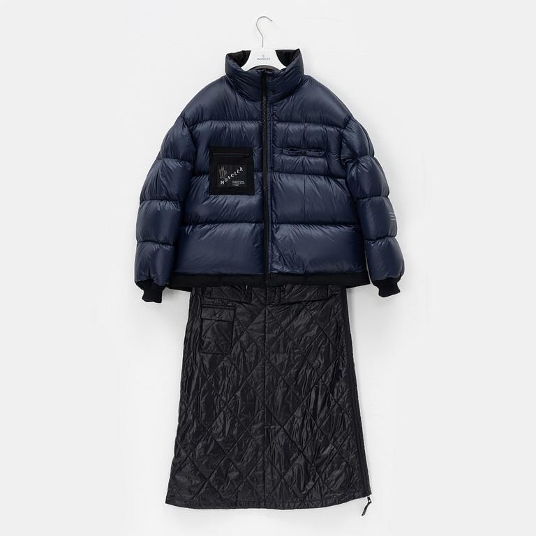 Moncler, A 'FRGMT Hiroshi Fujiwara', down jacket and skirt, size 38.