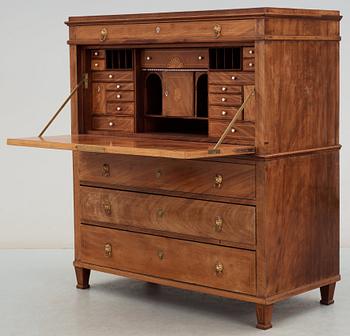 A Swedish Empire secretaire by J. P. Berg.