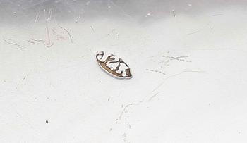 SALTKAR, 1 par, silver, otydliga stämplar, möjligen Frankrike,  omkring år 1900. Total vikt ca 131 g.