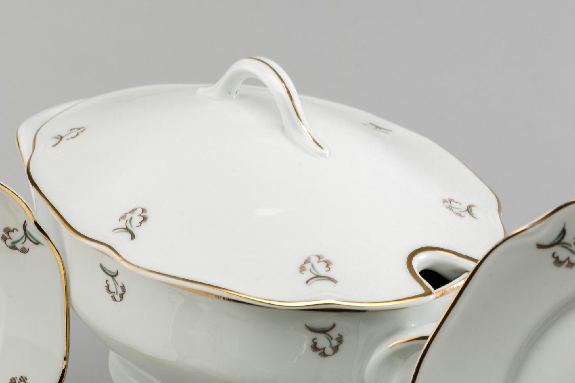 SERVIS, ca 50 delar, porslin, Karlskrona.