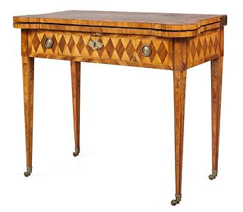 819. A Gustavian card table.