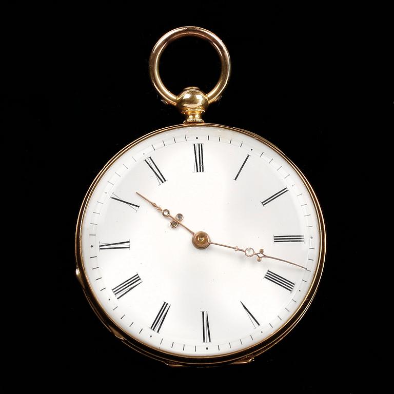 DAMFICKUR, 3 st, guld 14K, sent 1800-tal till tidigt 1900-tal.