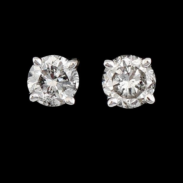 ÖRHÄNGEN, 1 par, 14K vitguld, briljantslipade diamanter tot ca 0.25 ct.