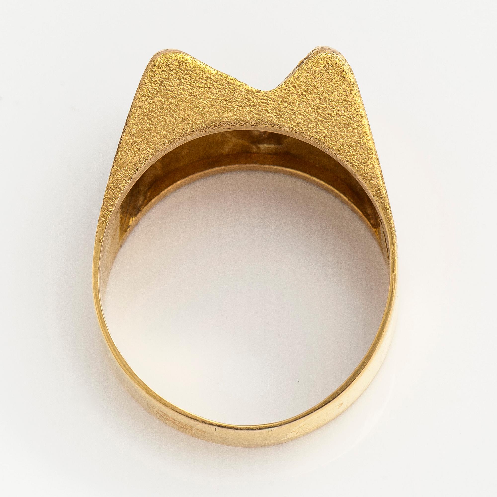 Björn Weckström, ring, 14K guld, Lapponia 1973.