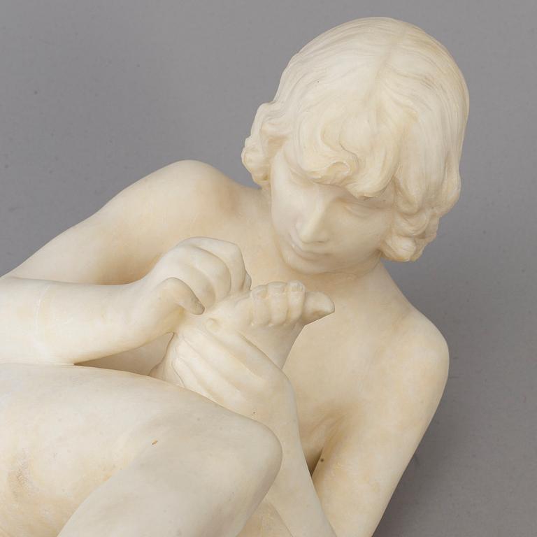 SKULPTUR, alabaster, omkring 1900.