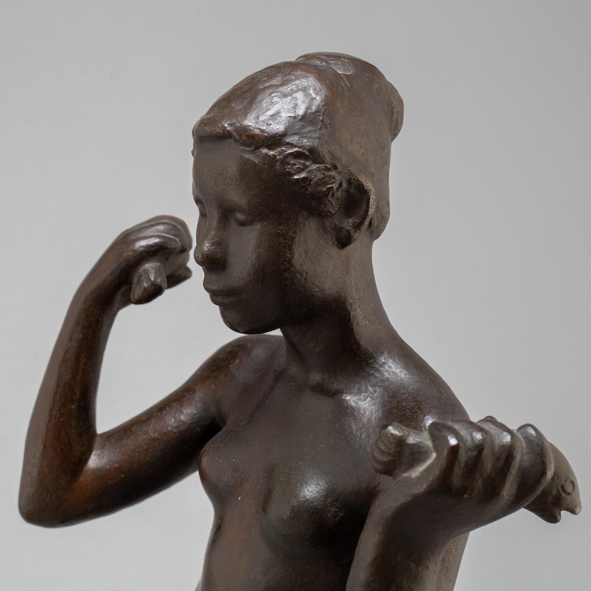ANSGAR ALMQUIST, sculpture, bronze, signad AA and dated -60 1/8.