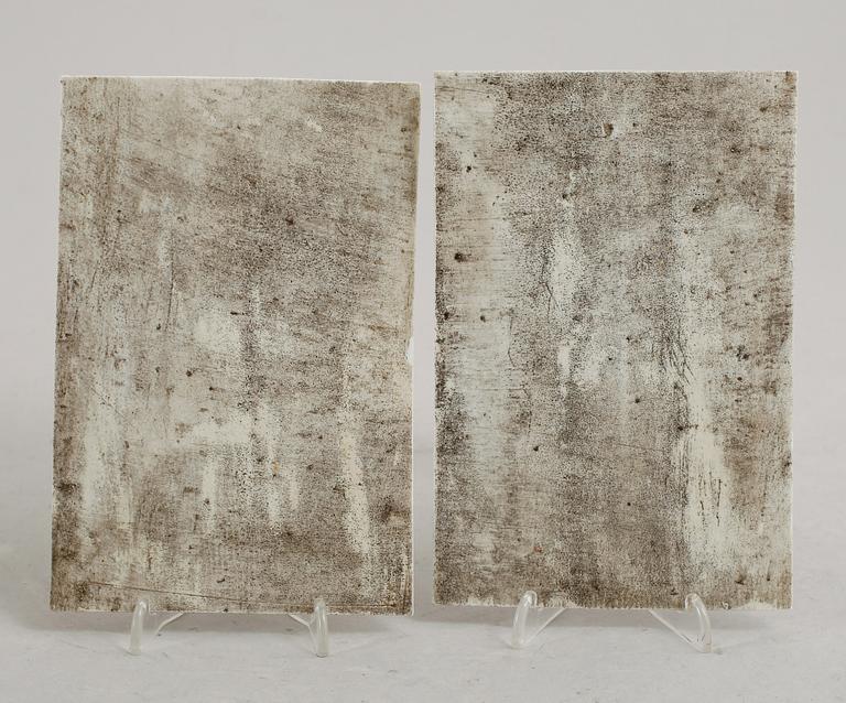 PORSLINSPLATTOR, 1 par, Kina, 1900-tal.