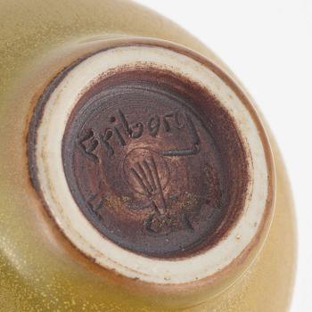 Berndt Friberg, vaser, 2 st och skål, Gustavsbergs studio 1964-65.