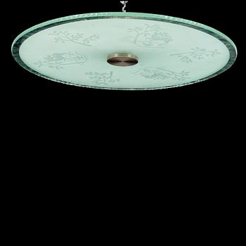 TAKPLAFOND, glas, 1940-tal. Höjd ca 15 cm.