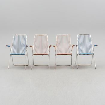 TRÄDGÅRDSBORD SAMT 4 STOLAR, troligen 1950-tal.