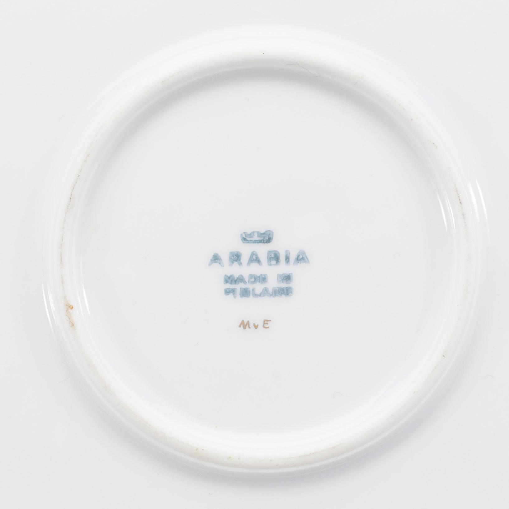 KAFFESERVIS, 17 delar, porslin, ML-modell, Arabia 1964-71.