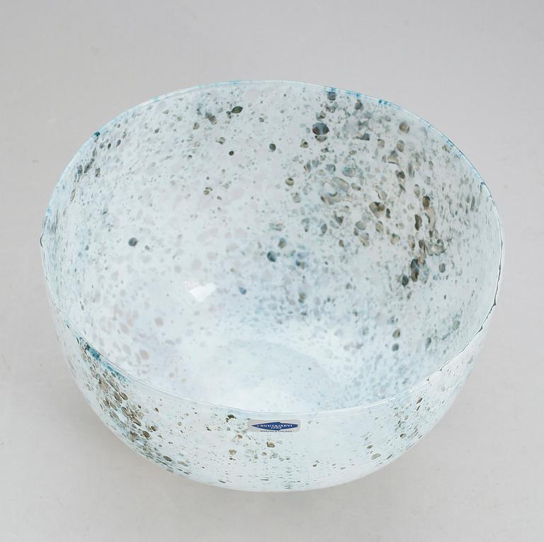 SKÅL, glas, Oivo Toikka, Nuutajärvi, signerad.