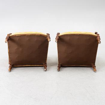 A pair of Louis XVI-style armchairs, around 1900.