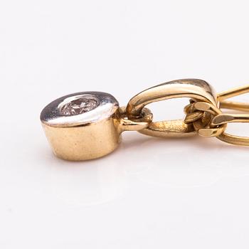 HALSBAND, 18K guld, diamant ca 0.11 ct.