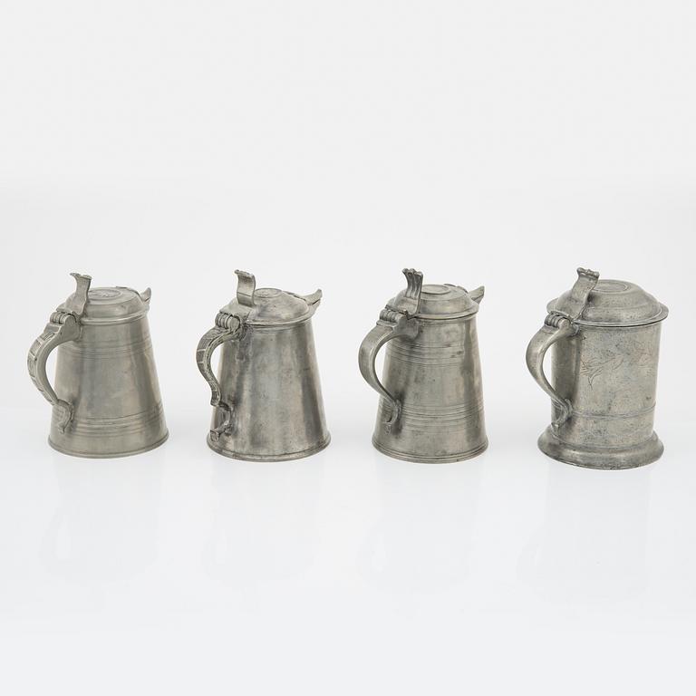 Stop, 4st, tenn, bla Per Fredrik Wigholm, Arboga 1845 eller 1847.