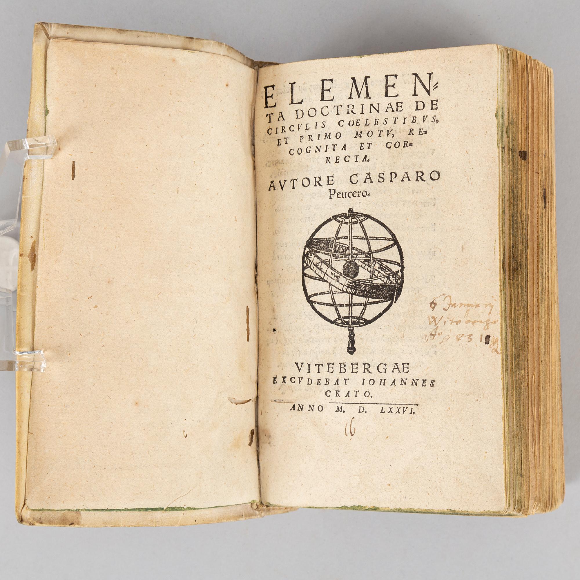 Astronomy, 3 works 1576-82, illustrations with movable parts.