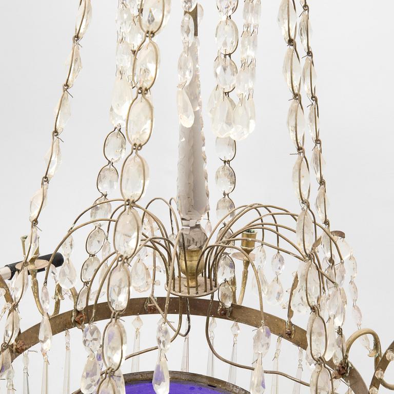 Chandelier in the Gustavian style, circa 1900.