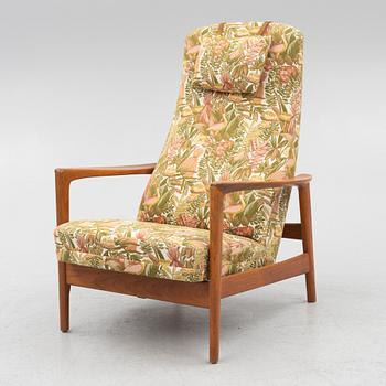 Folke Ohlsson, an armchair with ottoman "Duxiesta", Bra Bohag, Ljungs Industrier, Malmö 1960s.