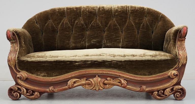 SOFFA, nyrokoko, 1800-talets andra hälft.