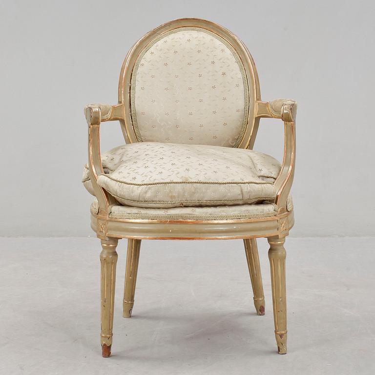 KARMSTOL, Louis XVI-stil, Frankrike, 1800-tal.