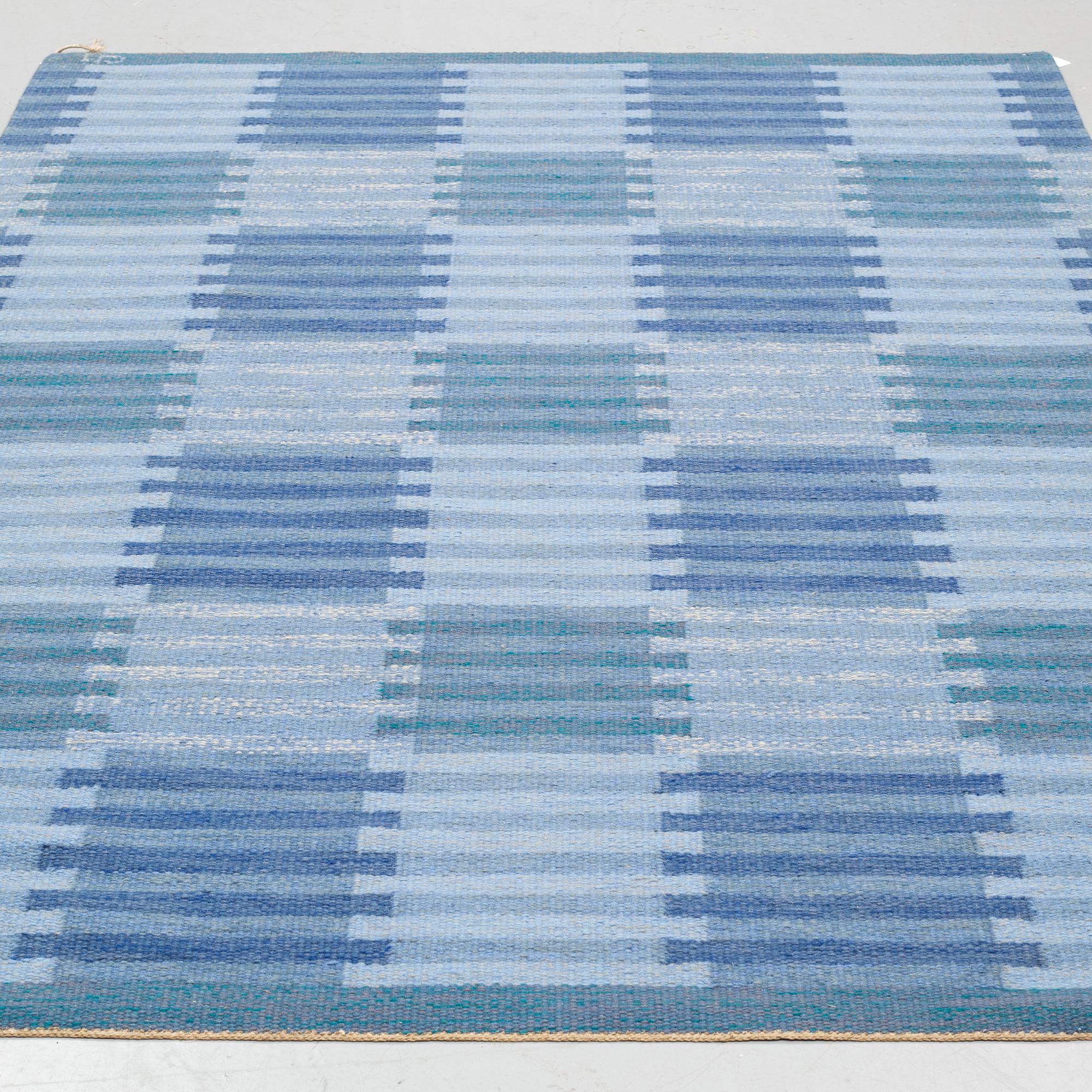 CARL MALMSTEN, A CARPET, "Capella, blå", double sided, ca 240 x 167 cm, signed CM.