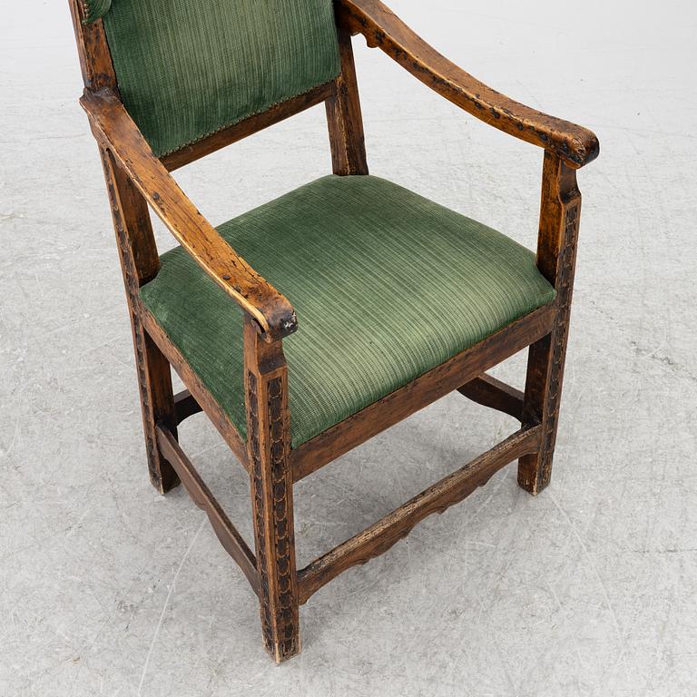 Wingback armchair, 18th century.