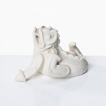 Wilhelm Kåge, a stoneware sculpture of a "dragon puppy", Gustavsberg, Sweden 1940-50's.