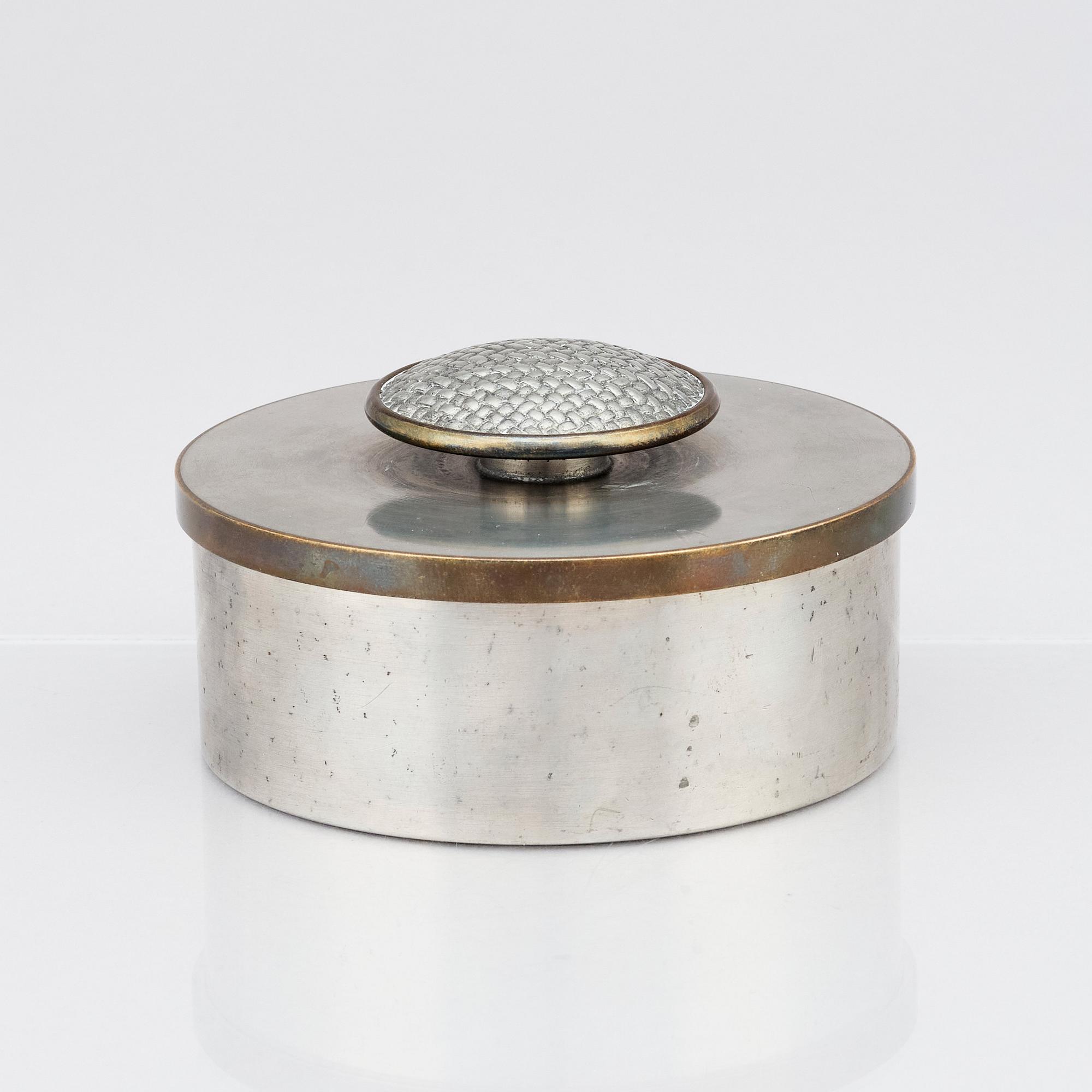 Björn Trägårdh, a pewter and brass box, Svenskt Tenn, Stockholm 1938.