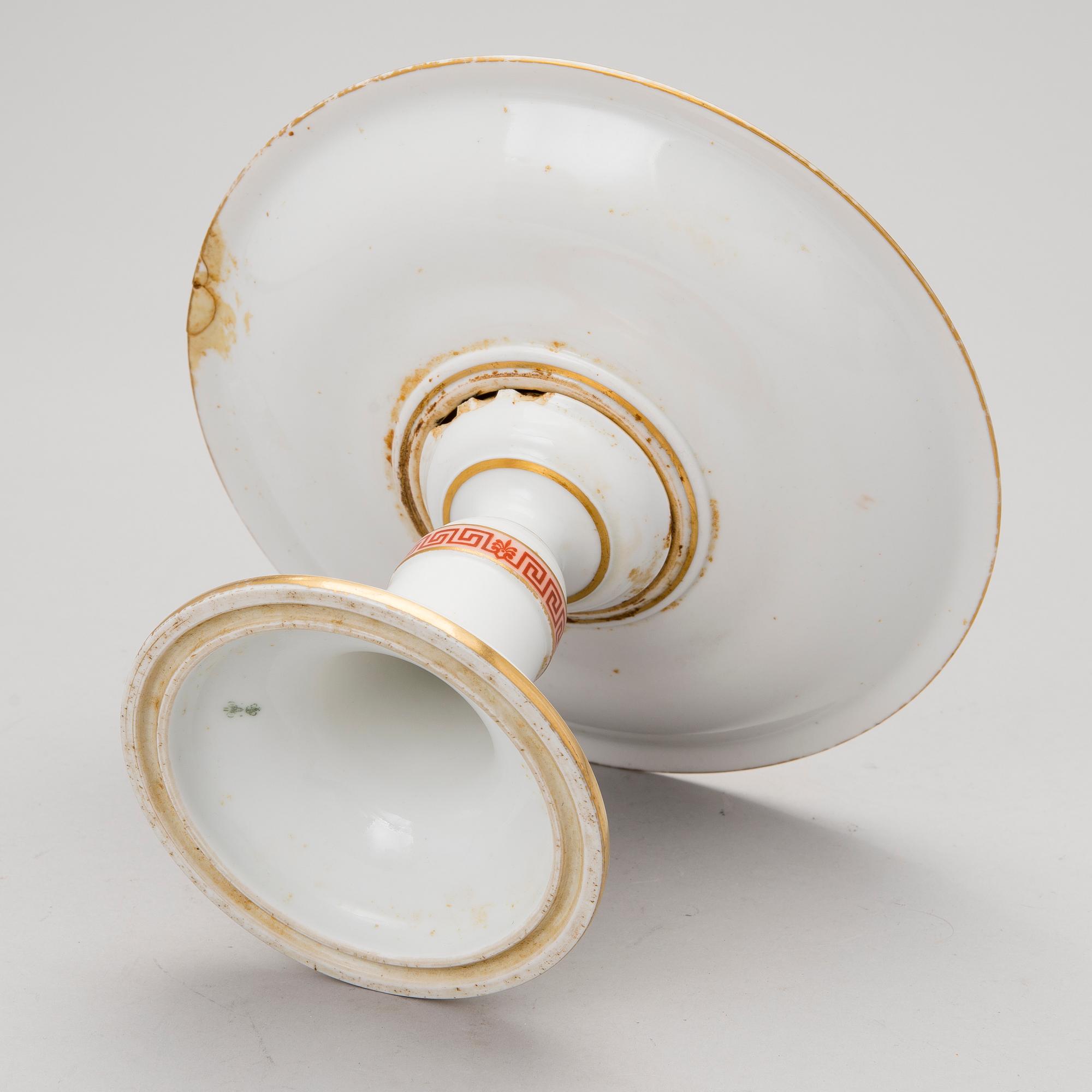 A IMPERIAL PORCELAINFACTORY TAZZA, Russia time of czar Alexander II.