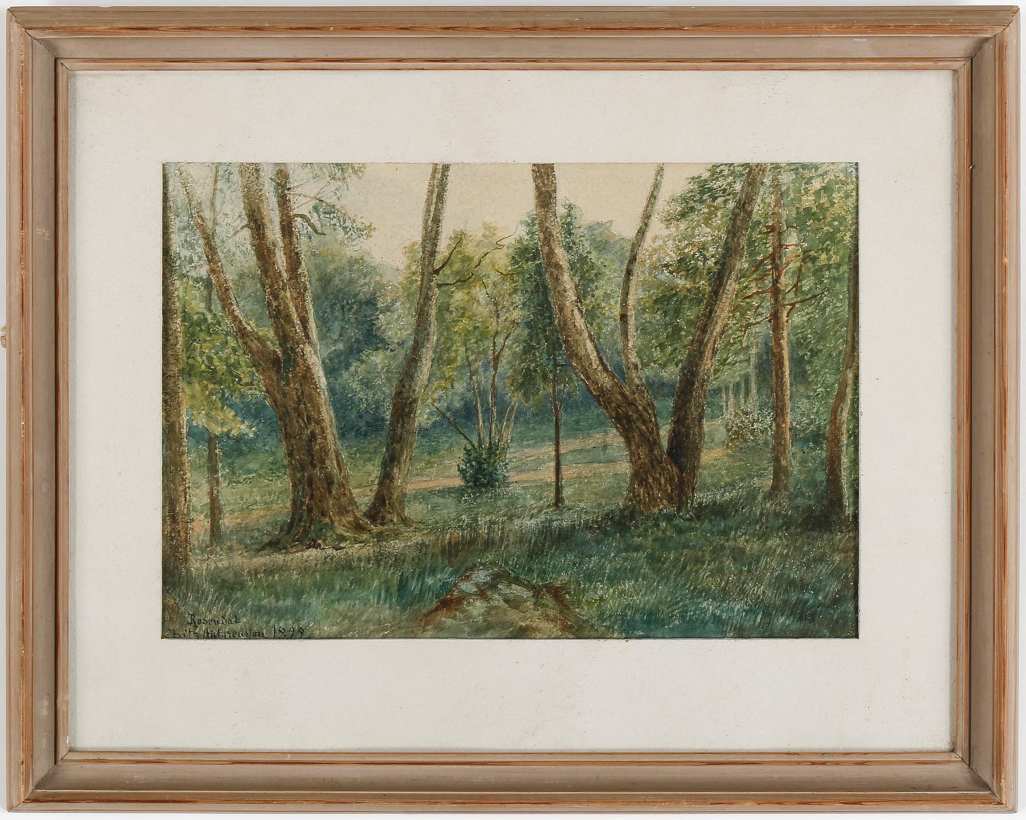 FRITZ AHLGRENSSON, akvarell, signerad och daterad 1899.