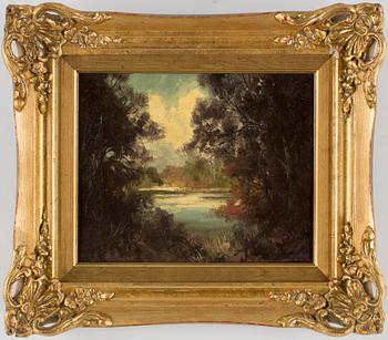 OKÄND KONSTNÄR, olja på duk, 1800-talets slut.