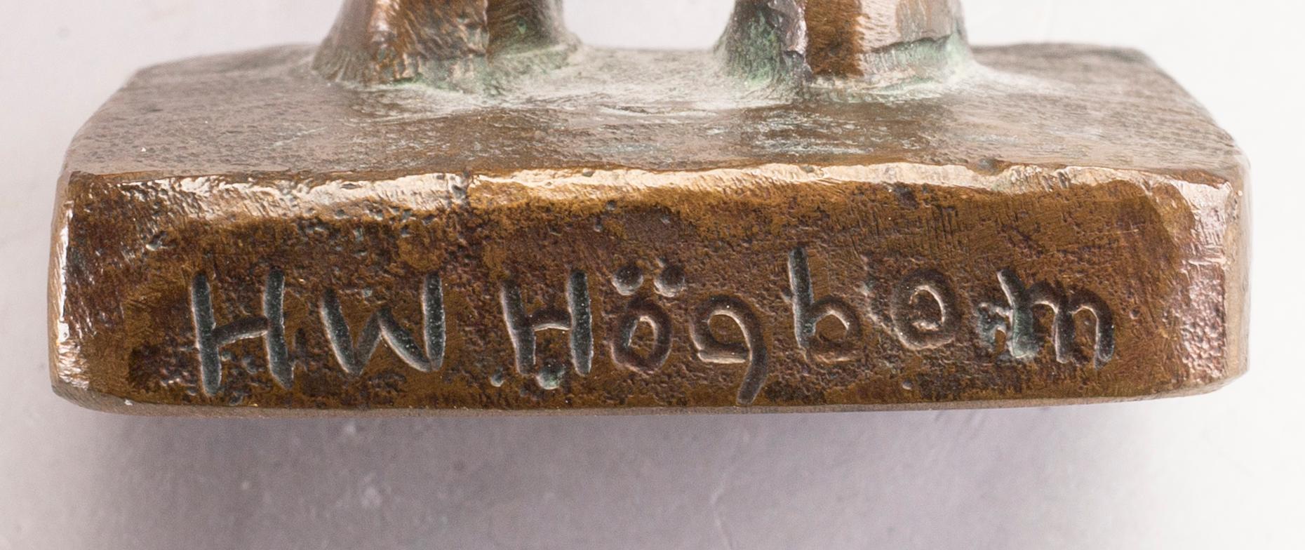 Helge Högbom, bronze, sculpture.