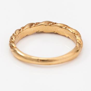 An 18K gold ring "Twined jewellery from Lampola in Halikko". Kalevala koru, Helsinki 1978.