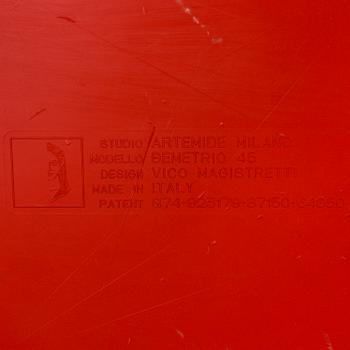 VICO MAGISTRETTI, bord, 4 stycken, "Demetrio 45", Artemide, Milano, Italien, 1900-talets senare del.