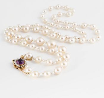 COLLIER, med odlade pärlor.