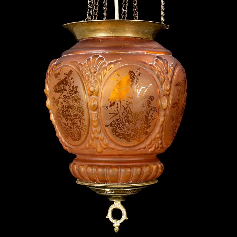 MÅNSKENSAMPEL, sekelskiftet 1900. Höjd 75 cm.