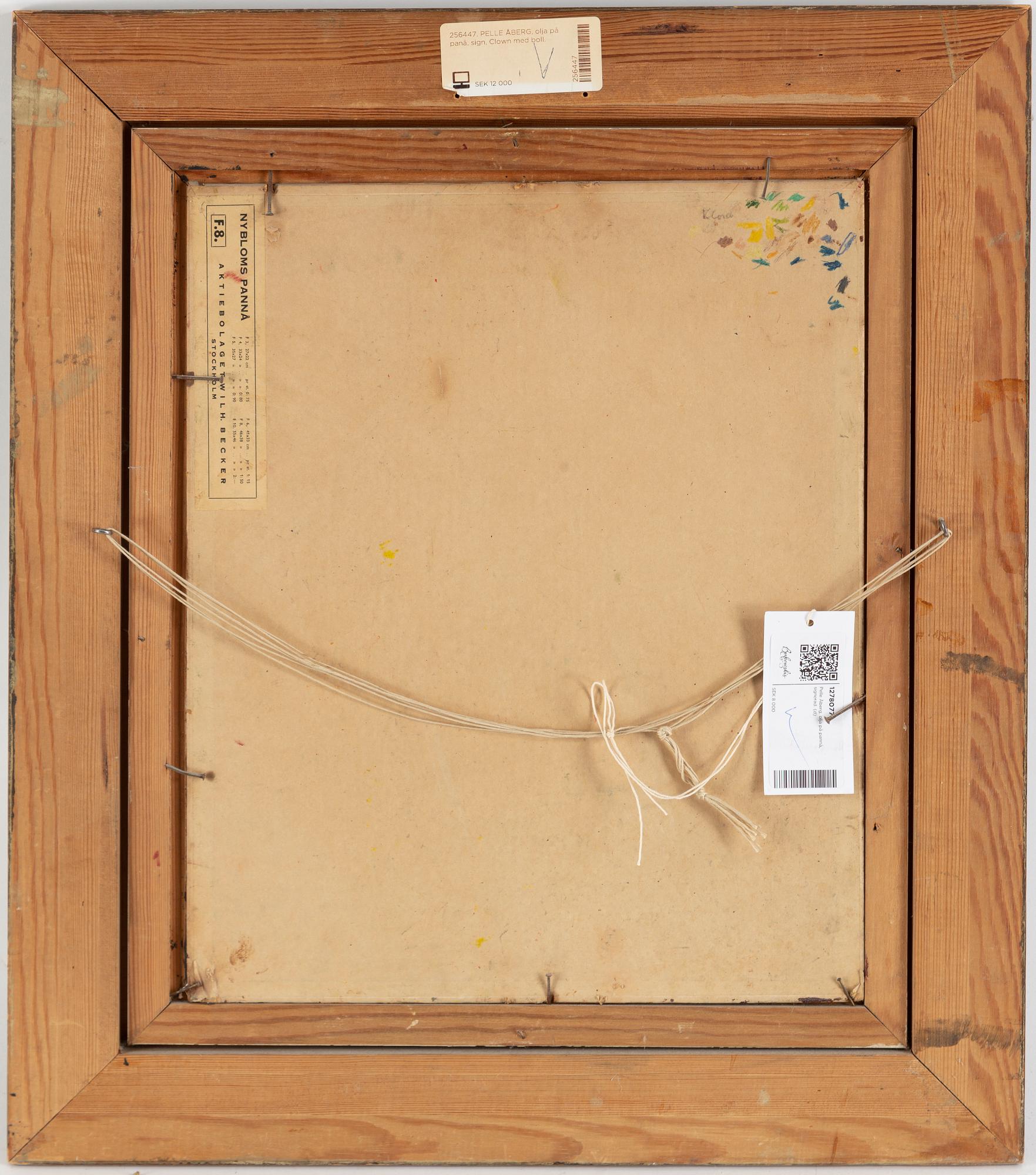Pelle Åberg, oil on paper-panel, signed.