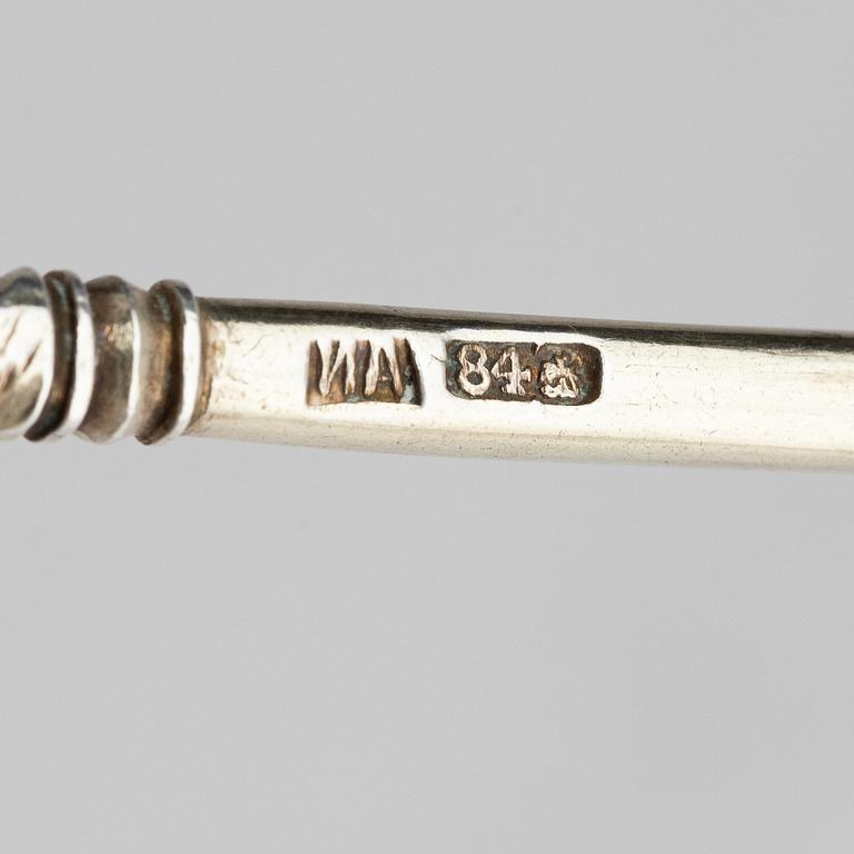 Ivan Alexeyev, teskedar, 12 st, silver, Moskva circa 1880-1890.